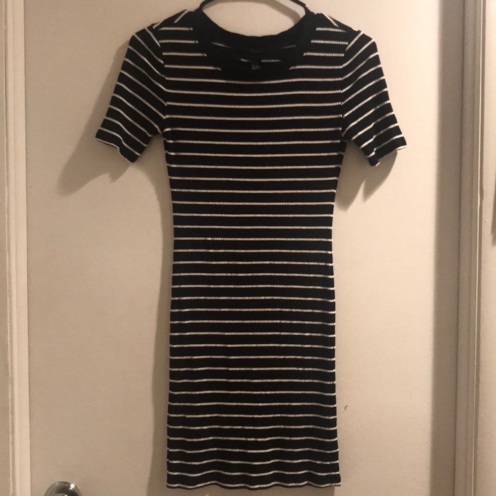 Bodycon Black & White Dress